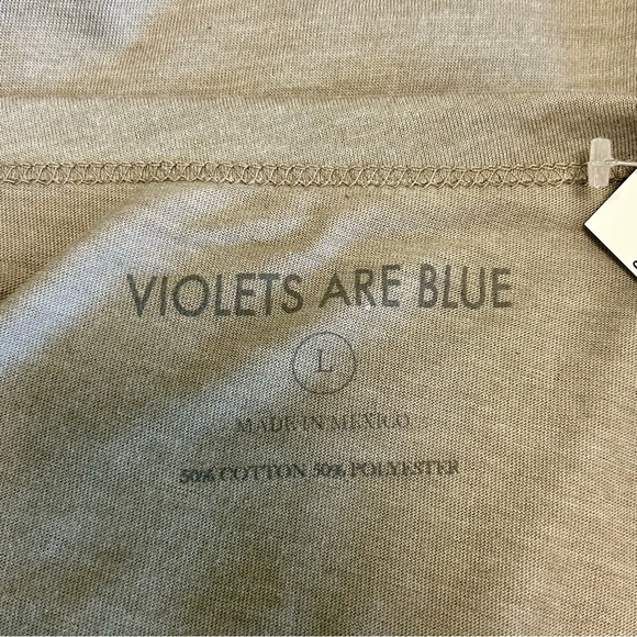 Violets Are Blue Wild & Free T Shirt Sz L Fringe Sleeves NWT Cow Head - Picture 6 of 6